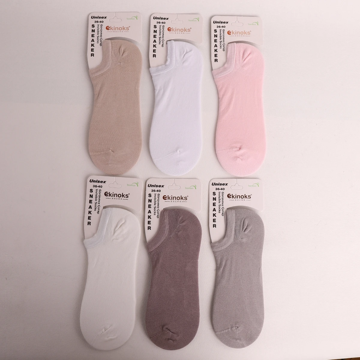 Dikişsiz - 12'Lİ SANKİ BAMBU KADIN SNEAKER ASORTİ