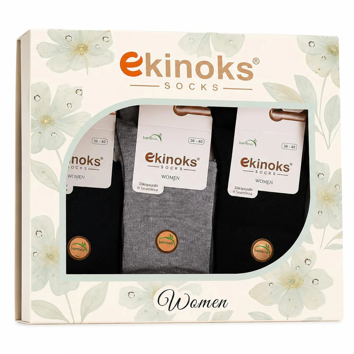 Dikişsiz - 12'Lİ PUSE KADIN BAMBU ORTA KONÇ SOKET ASORTİ