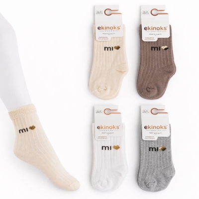 Dikişsiz - 12'Lİ MÜGE DESEN KIZ BEBE MEVSİMLİK SOKET ASORTİ