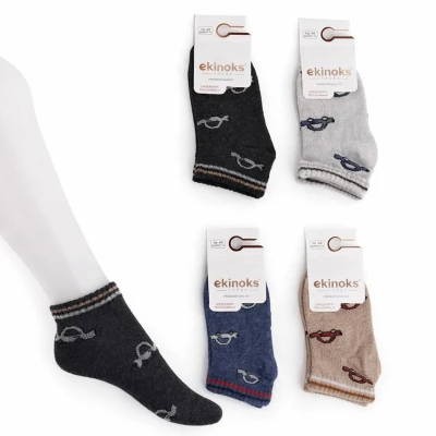 Dikişsiz - 12'Lİ DAMA ERKEK BEBE PATİK  ASORTİ