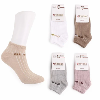 Dikişsiz - 12'Lİ SAKA DESEN KIZ BEBEK MEVSİMLİK PATİK  ASORTİ