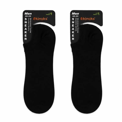 Dikişsiz - 12'Lİ GLASS ERKEK BAMBU SNEAKER-SİYAH 