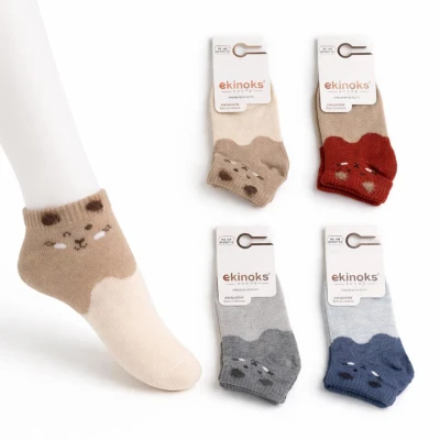 Dikişsiz - 12'Lİ CANVA ERKEK BEBEK MEVSİMLİK PATİK  ASORTİ